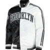 Brooklyn Nets Starter Black & White Varsity Jacket-Front